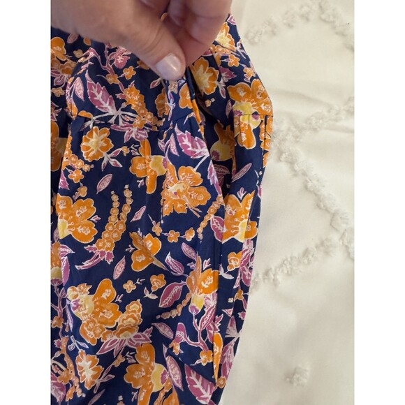 NWT J Crew Harbour Side-Cutout Midi Dress Size Small Tall Blue Orange Floral - Picture 16 of 16